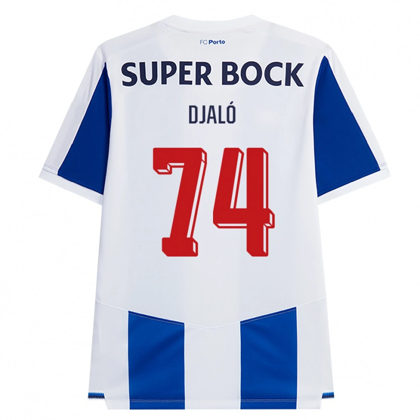 Danxen Dzieci Ussumane Djaló #74 Niebieski Biały Czerwony Domowa Koszulka 2026/27 Koszulki Klubowe