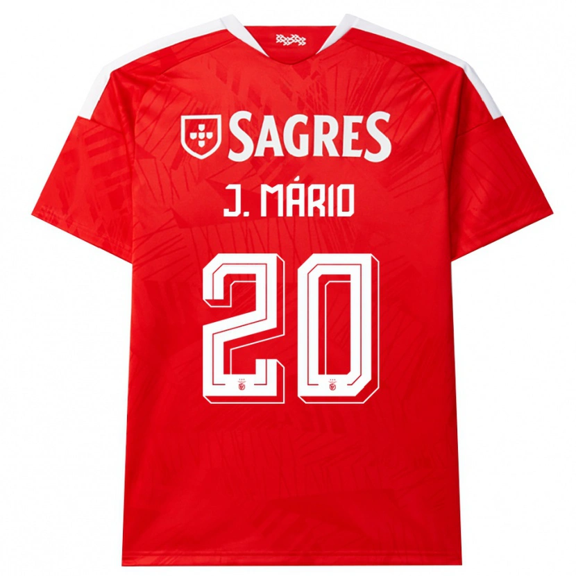 Danxen Dzieci Joao Mario #20 Czerwony Biały Żółty Domowa Koszulka 2026/27 Koszulki Klubowe