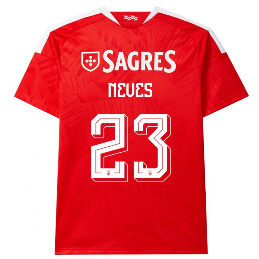 Danxen Dzieci Tiago Neves #23 Czerwony Biały Żółty Domowa Koszulka 2026/27 Koszulki Klubowe