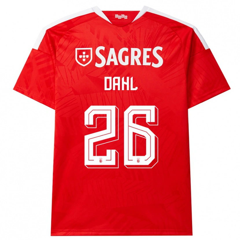 Danxen Dzieci Samuel Dahl #26 Czerwony Biały Żółty Domowa Koszulka 2026/27 Koszulki Klubowe