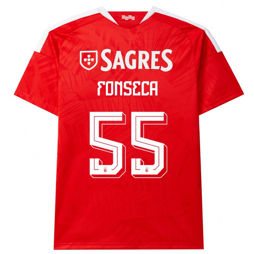 Danxen Dzieci João Fonseca #55 Czerwony Biały Żółty Domowa Koszulka 2026/27 Koszulki Klubowe