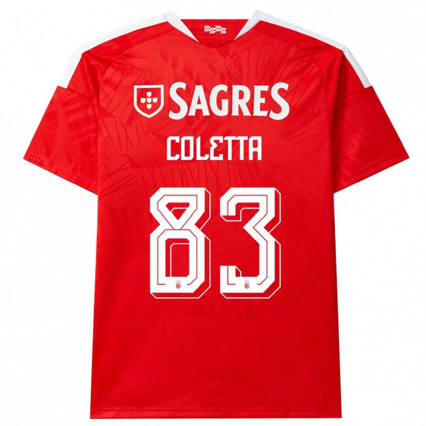 Danxen Dzieci Federico Coletta #83 Czerwony Biały Żółty Domowa Koszulka 2026/27 Koszulki Klubowe