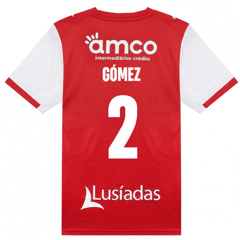 Danxen Dzieci Víctor Gómez #2 Biały Czerwony Czarny Domowa Koszulka 2026/27 Koszulki Klubowe