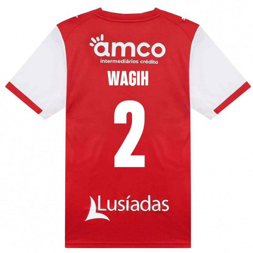 Danxen Dzieci Youssef Wagih #2 Biały Czerwony Czarny Domowa Koszulka 2026/27 Koszulki Klubowe