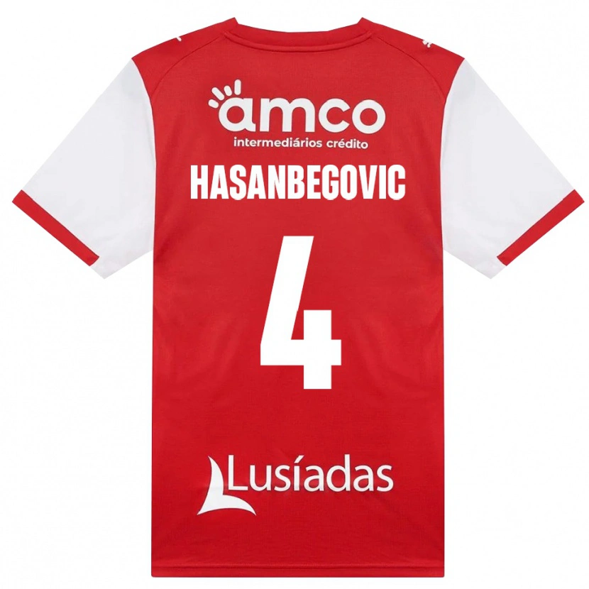 Danxen Dzieci Melisa Hasanbegović #4 Biały Czerwony Czarny Domowa Koszulka 2026/27 Koszulki Klubowe