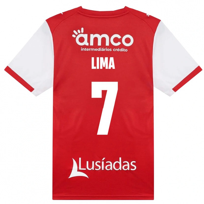 Danxen Dzieci Heriksson Lima #7 Biały Czerwony Czarny Domowa Koszulka 2026/27 Koszulki Klubowe