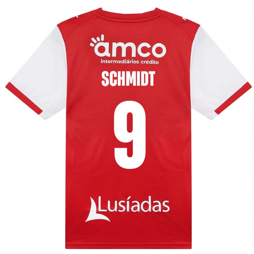 Danxen Dzieci Malu Schmidt #9 Biały Czerwony Czarny Domowa Koszulka 2026/27 Koszulki Klubowe