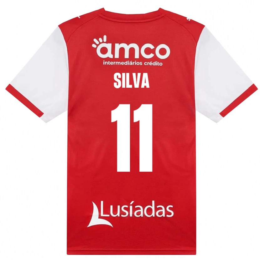 Danxen Dzieci Gabriel Silva #11 Biały Czerwony Czarny Domowa Koszulka 2026/27 Koszulki Klubowe