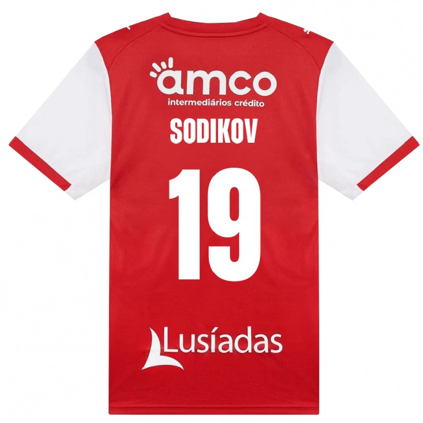 Danxen Dzieci Sayfiddin Sodikov #19 Biały Czerwony Czarny Domowa Koszulka 2026/27 Koszulki Klubowe