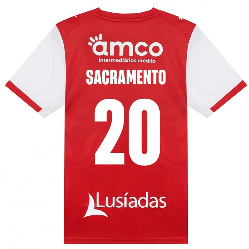 Danxen Dzieci Medgilson Sacramento #20 Biały Czerwony Czarny Domowa Koszulka 2026/27 Koszulki Klubowe