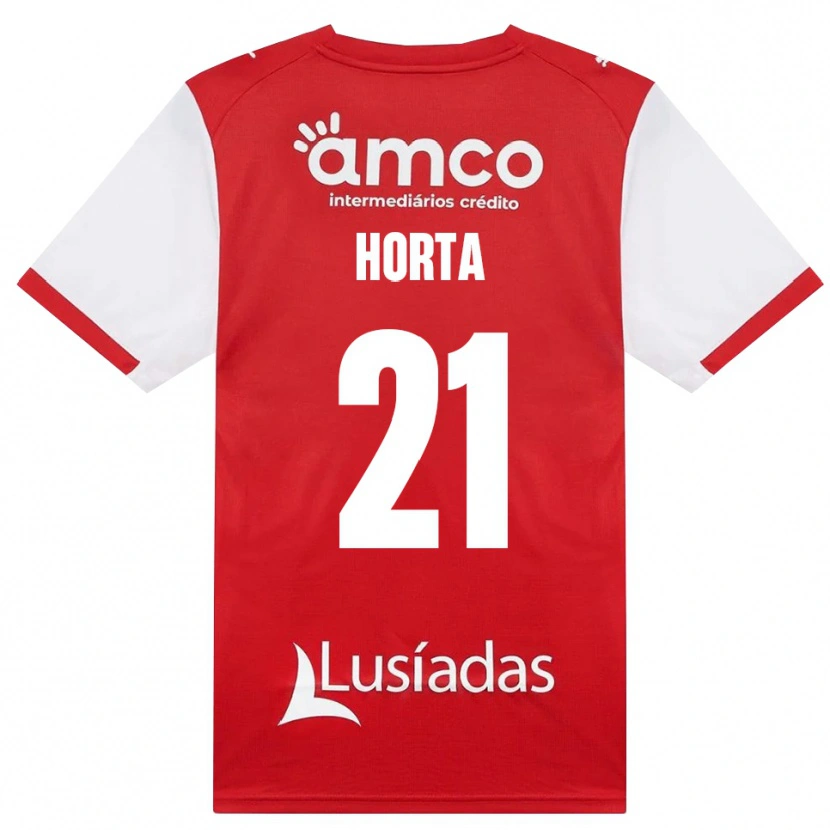 Danxen Dzieci Ricardo Horta #21 Biały Czerwony Czarny Domowa Koszulka 2026/27 Koszulki Klubowe