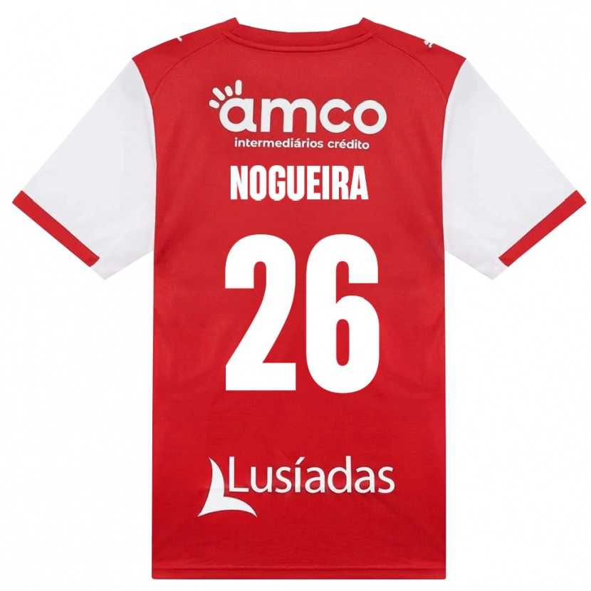 Danxen Dzieci Ana Nogueira #26 Biały Czerwony Czarny Domowa Koszulka 2026/27 Koszulki Klubowe