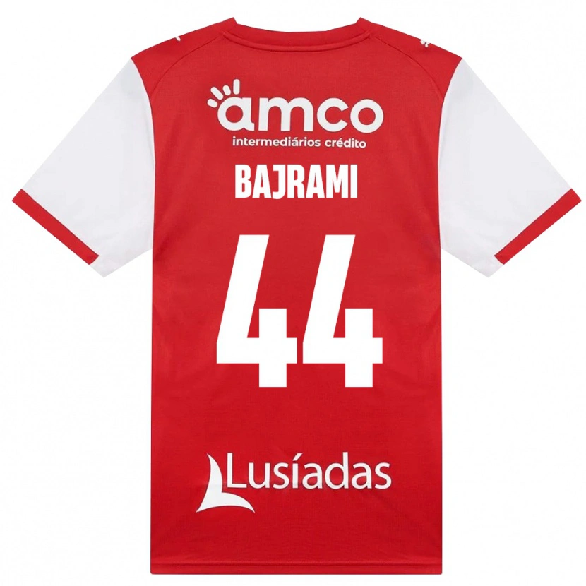 Danxen Dzieci Adrian Bajrami #44 Biały Czerwony Czarny Domowa Koszulka 2026/27 Koszulki Klubowe