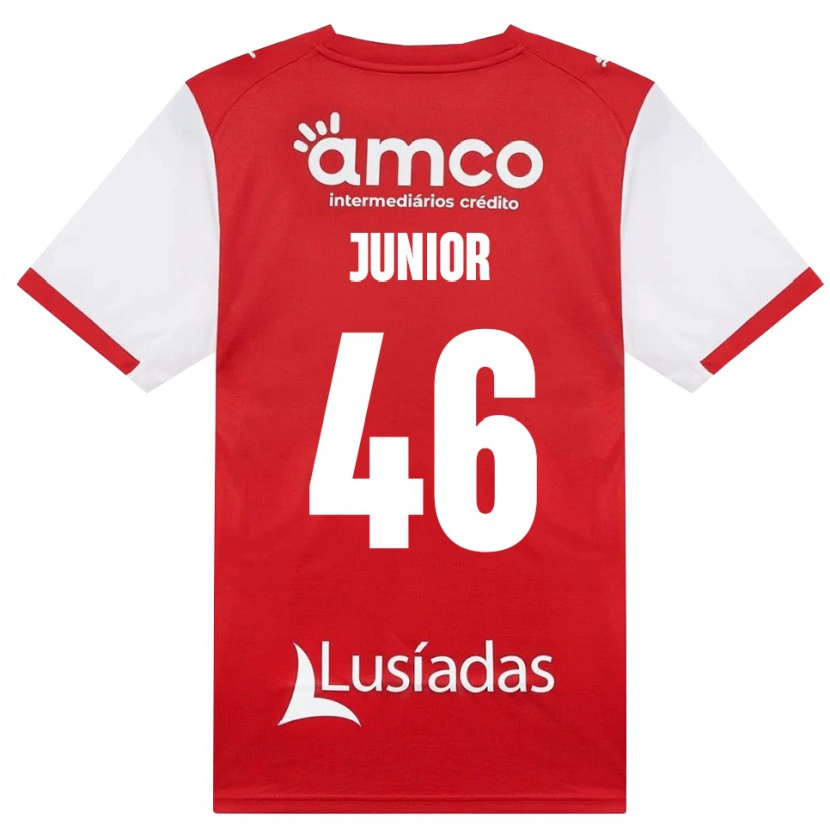Danxen Dzieci Mário Junior #46 Biały Czerwony Czarny Domowa Koszulka 2026/27 Koszulki Klubowe