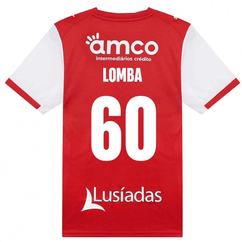 Danxen Dzieci João Lomba #60 Biały Czerwony Czarny Domowa Koszulka 2026/27 Koszulki Klubowe