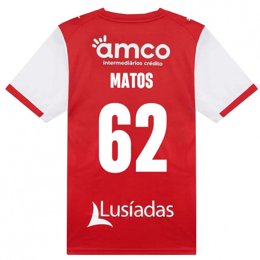 Danxen Dzieci Nuno Matos #62 Biały Czerwony Czarny Domowa Koszulka 2026/27 Koszulki Klubowe