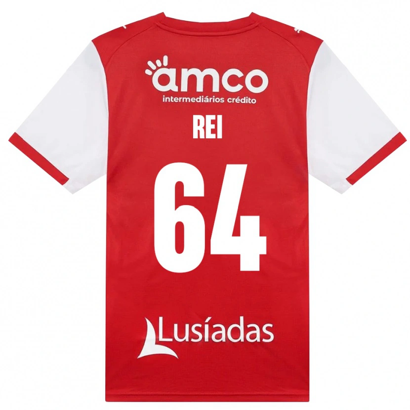 Danxen Dzieci Ricardo Rei #64 Biały Czerwony Czarny Domowa Koszulka 2026/27 Koszulki Klubowe