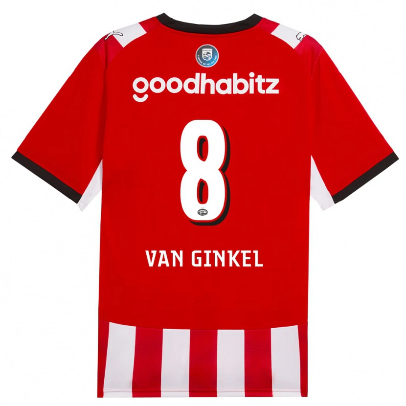 Danxen Dzieci Marco Van Ginkel #8 Czerwony Biały Czarny Domowa Koszulka 2026/27 Koszulki Klubowe