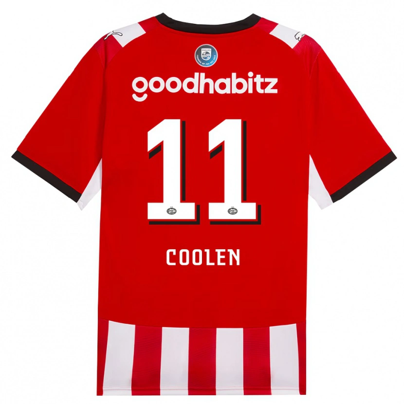 Danxen Dzieci Nadia Coolen #11 Czerwony Biały Czarny Domowa Koszulka 2026/27 Koszulki Klubowe