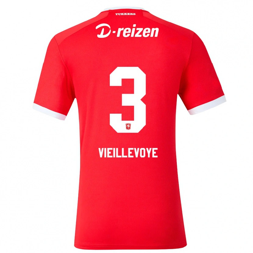 Danxen Dzieci Luka Vieillevoye #3 Czerwony Biały Domowa Koszulka 2026/27 Koszulki Klubowe
