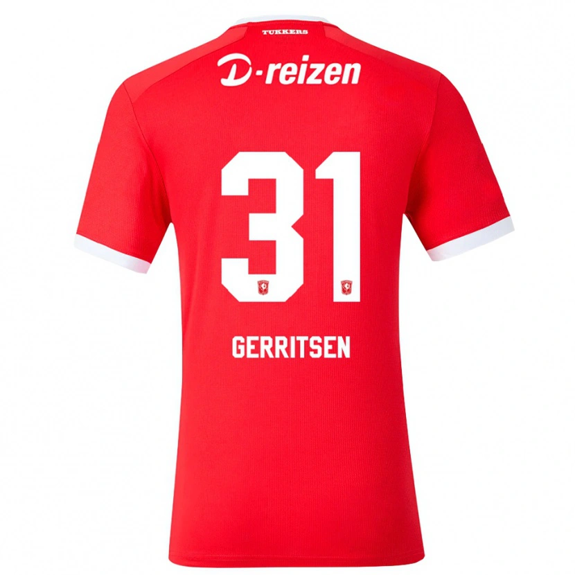 Danxen Dzieci Yannick Gerritsen #31 Czerwony Biały Domowa Koszulka 2026/27 Koszulki Klubowe