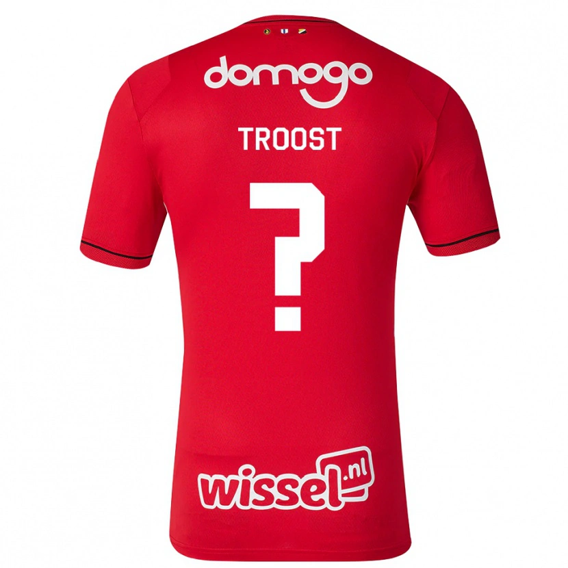 Danxen Dzieci Fabian Troost #0 Czerwony Biały Czarny Domowa Koszulka 2026/27 Koszulki Klubowe