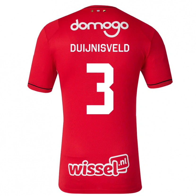 Danxen Dzieci Owen Duijnisveld #3 Czerwony Biały Czarny Domowa Koszulka 2026/27 Koszulki Klubowe