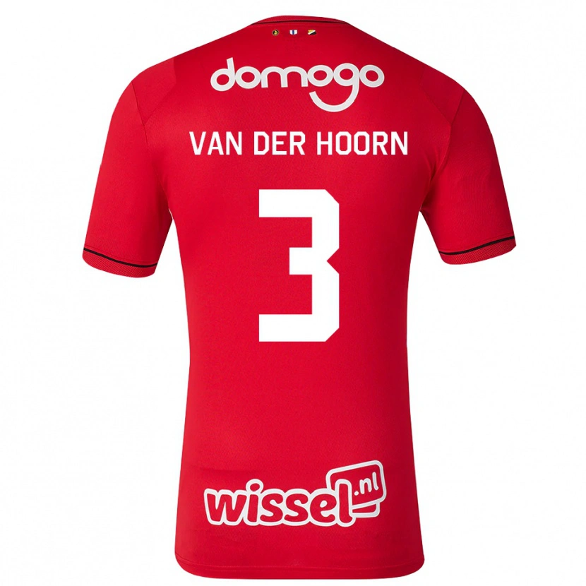 Danxen Dzieci Mike Van Der Hoorn #3 Czerwony Biały Czarny Domowa Koszulka 2026/27 Koszulki Klubowe