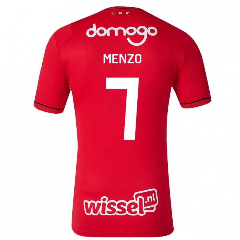Danxen Dzieci Björn Menzo #7 Czerwony Biały Czarny Domowa Koszulka 2026/27 Koszulki Klubowe