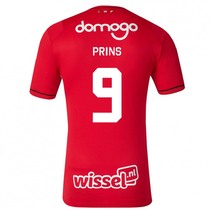 Danxen Dzieci Femke Prins #9 Czerwony Biały Czarny Domowa Koszulka 2026/27 Koszulki Klubowe