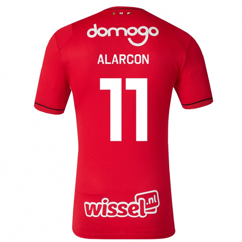 Danxen Dzieci Ángel Alarcón #11 Czerwony Biały Czarny Domowa Koszulka 2026/27 Koszulki Klubowe