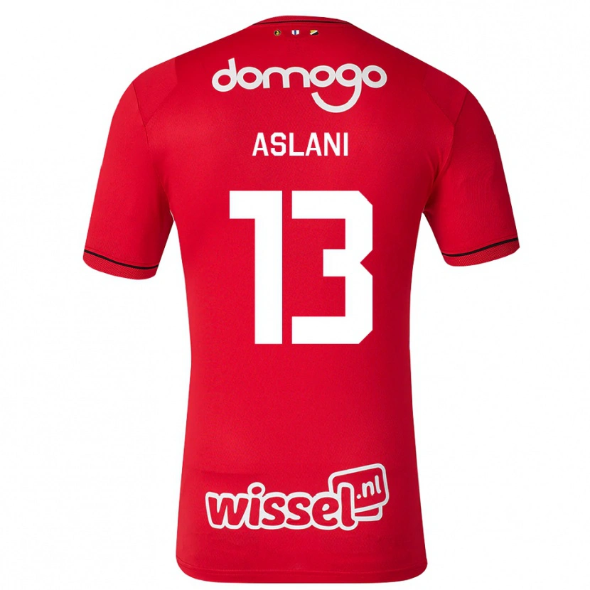 Danxen Dzieci Abdullah Aslani #13 Czerwony Biały Czarny Domowa Koszulka 2026/27 Koszulki Klubowe