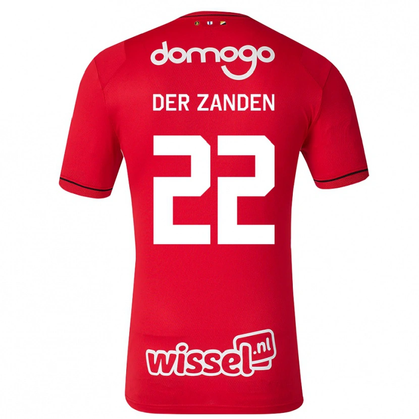 Danxen Dzieci Iise Van Der Zanden #22 Czerwony Biały Czarny Domowa Koszulka 2026/27 Koszulki Klubowe