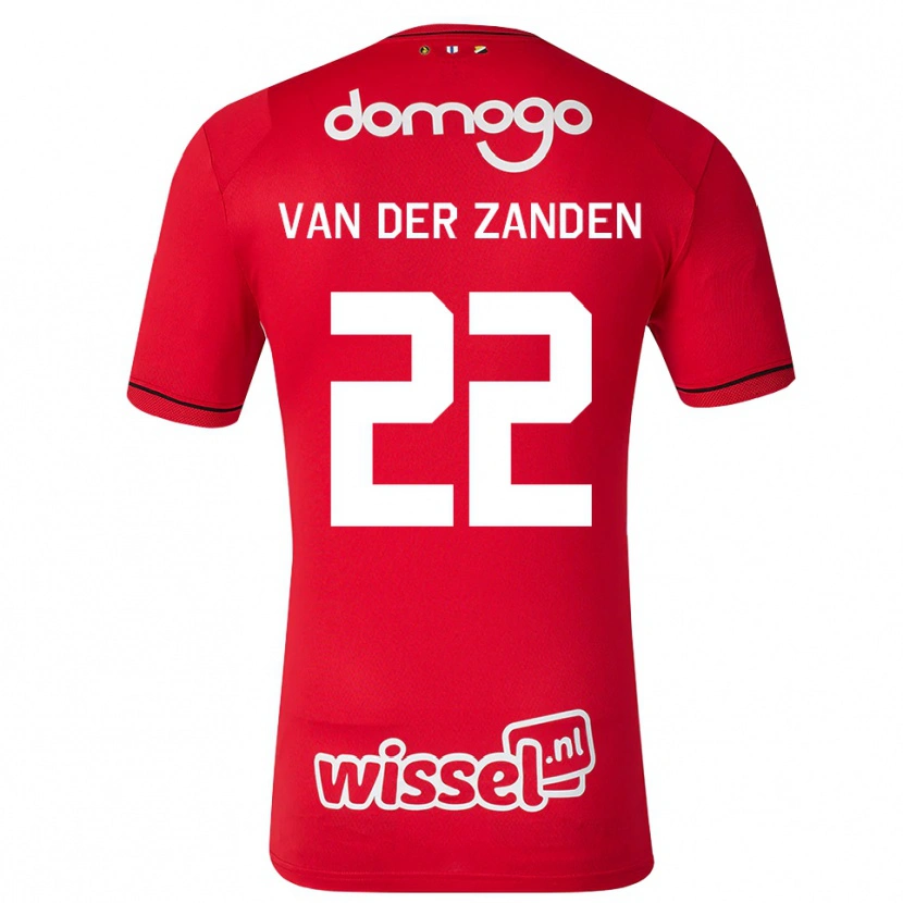 Danxen Dzieci Ilse Van Der Zanden #22 Czerwony Biały Czarny Domowa Koszulka 2026/27 Koszulki Klubowe