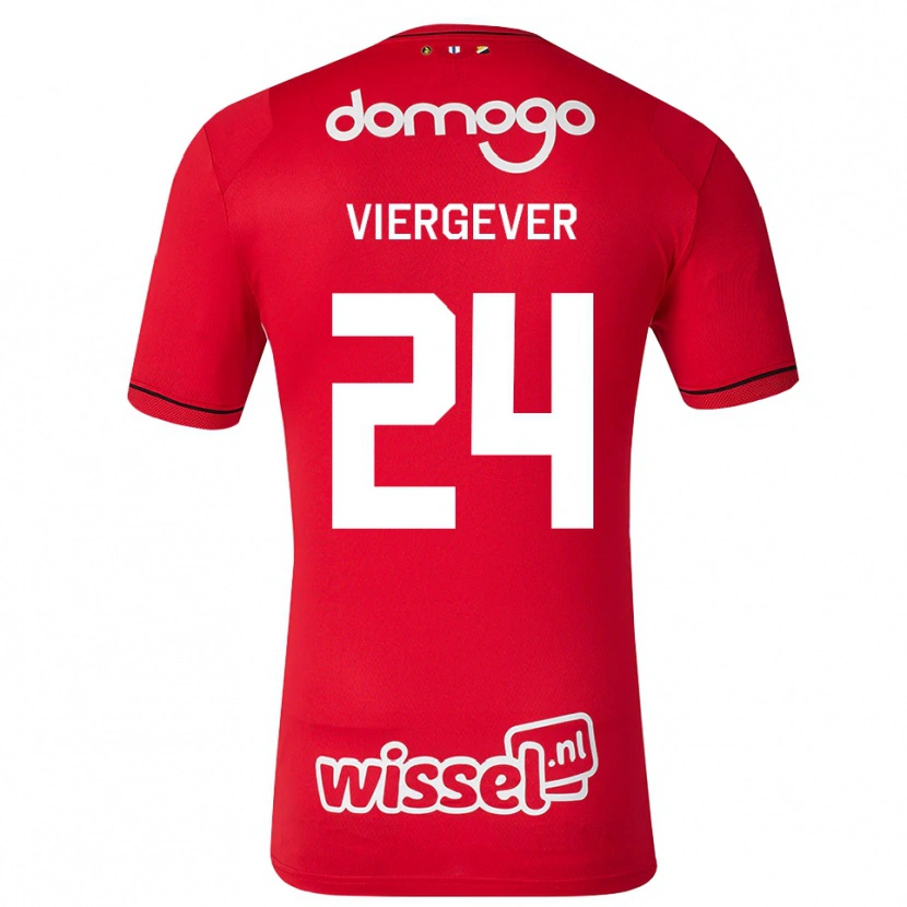 Danxen Dzieci Nick Viergever #24 Czerwony Biały Czarny Domowa Koszulka 2026/27 Koszulki Klubowe