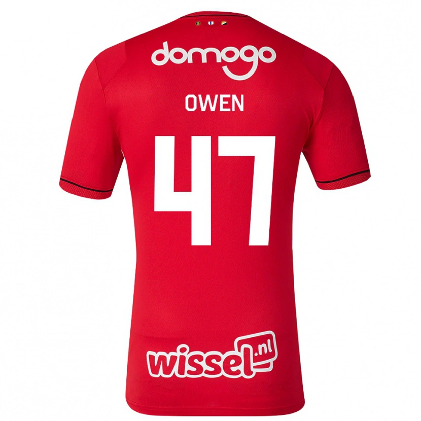 Danxen Dzieci Emmanuel Chigozie Owen #47 Czerwony Biały Czarny Domowa Koszulka 2026/27 Koszulki Klubowe