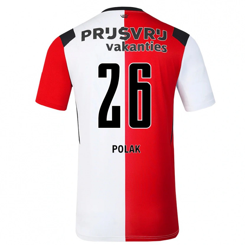 Danxen Dzieci Gio Polak #26 Czerwony Biały Czarny Domowa Koszulka 2026/27 Koszulki Klubowe