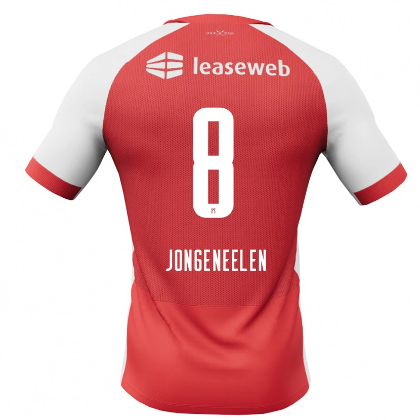Danxen Dzieci Cas Jongeneelen #8 Czerwony Biały Czarny Domowa Koszulka 2026/27 Koszulki Klubowe