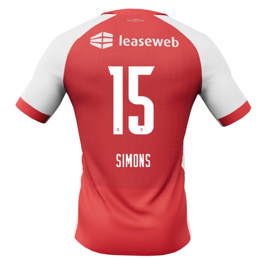Danxen Dzieci Saviola Simons #15 Czerwony Biały Czarny Domowa Koszulka 2026/27 Koszulki Klubowe