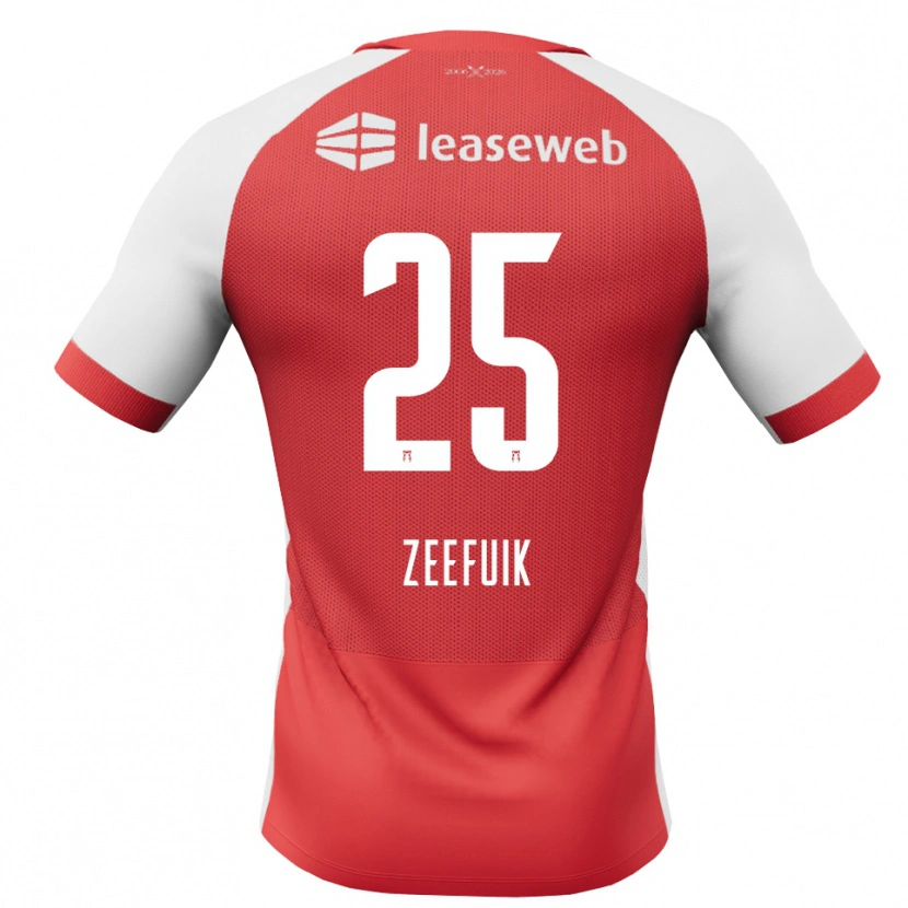 Danxen Dzieci Lequincio Zeefuik #25 Czerwony Biały Czarny Domowa Koszulka 2026/27 Koszulki Klubowe