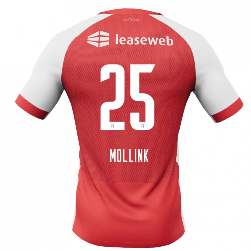 Danxen Dzieci Yaël Mollink #25 Czerwony Biały Czarny Domowa Koszulka 2026/27 Koszulki Klubowe