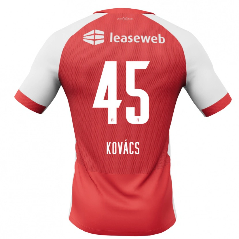 Danxen Dzieci Bendegúz Kovács #45 Czerwony Biały Czarny Domowa Koszulka 2026/27 Koszulki Klubowe