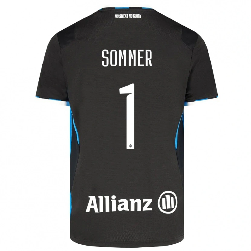 Danxen Dzieci Yann Sommer #1 Czarny Czerwony Niebieski Domowa Koszulka 2026/27 Koszulki Klubowe