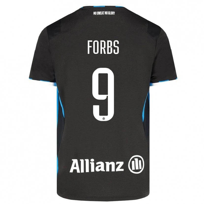 Danxen Dzieci Carlos Forbs #9 Czarny Czerwony Niebieski Domowa Koszulka 2026/27 Koszulki Klubowe