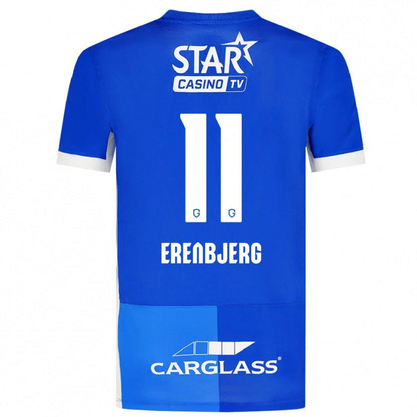 Danxen Dzieci Jeppe Erenbjerg #11 Średni Niebieski Królewski Niebieski Biały Domowa Koszulka 2026/27 Koszulki Klubowe