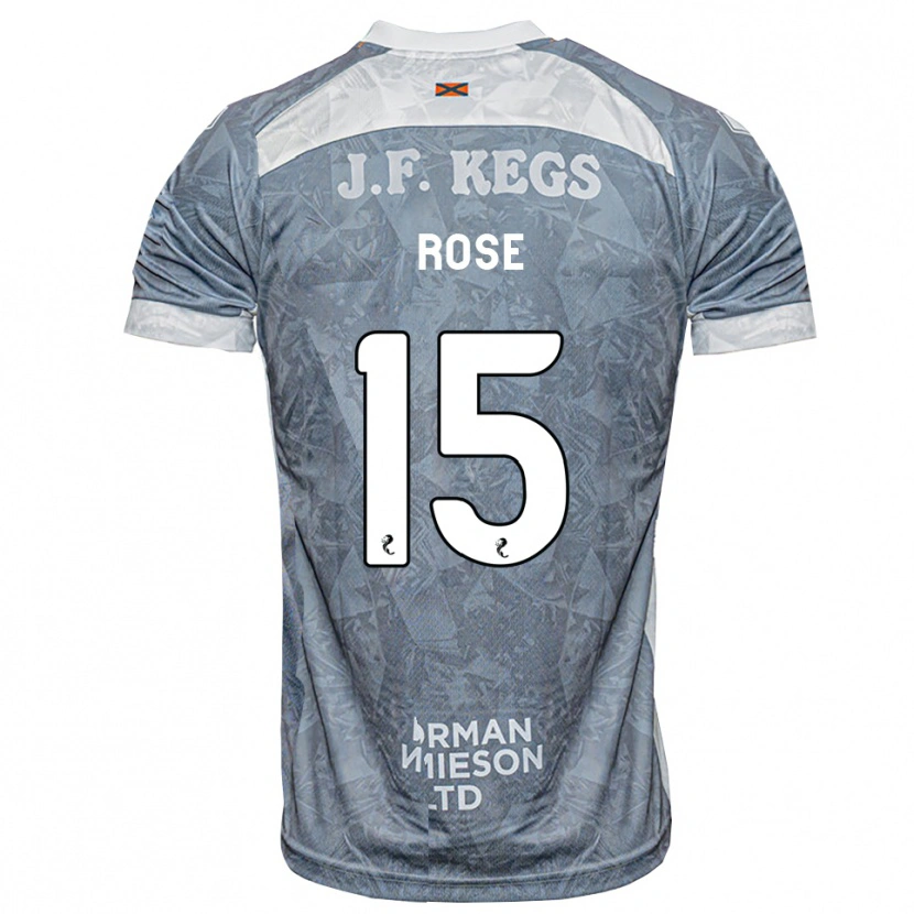 Danxen Dzieci Lachlan Rose #15 Jasny Szary Łupek Wyjazdowa Koszulka 2026/27 Koszulki Klubowe
