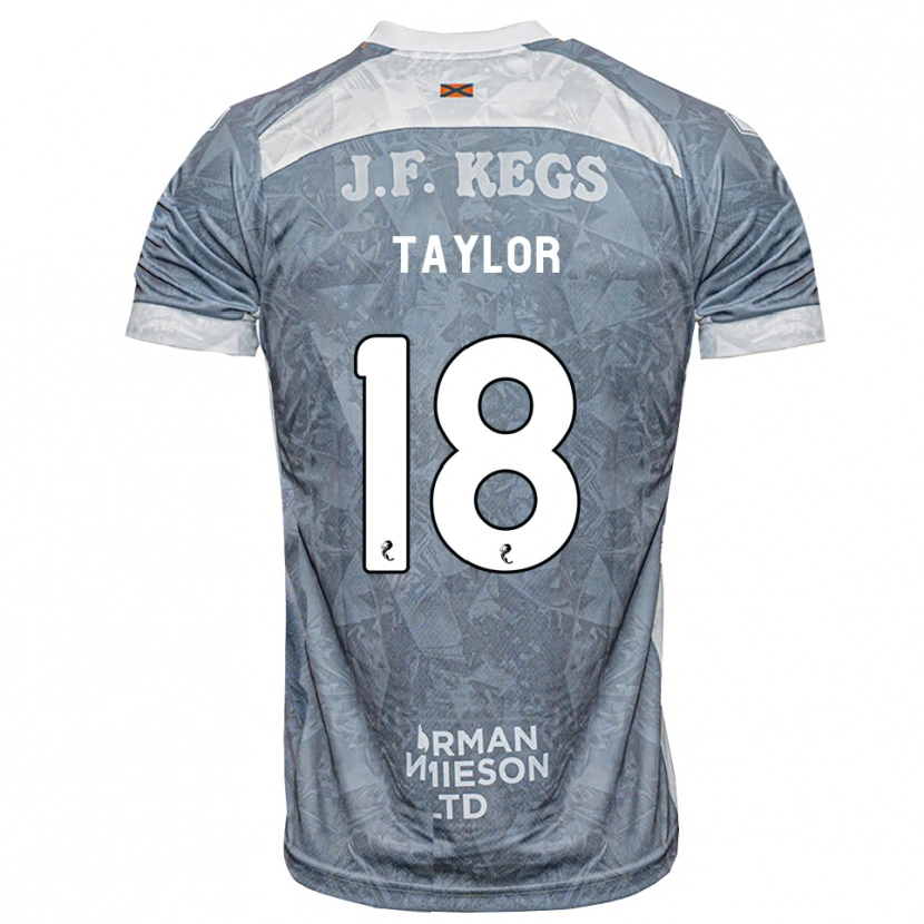 Danxen Dzieci Amy Taylor #18 Jasny Szary Łupek Wyjazdowa Koszulka 2026/27 Koszulki Klubowe