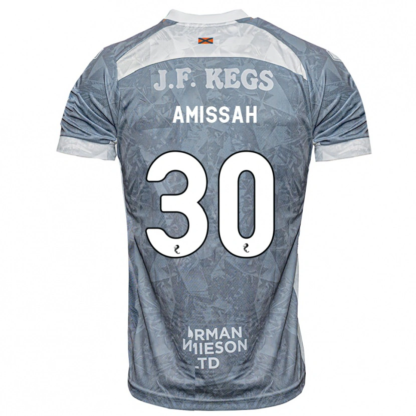 Danxen Dzieci Jordan Amissah #30 Jasny Szary Łupek Wyjazdowa Koszulka 2026/27 Koszulki Klubowe