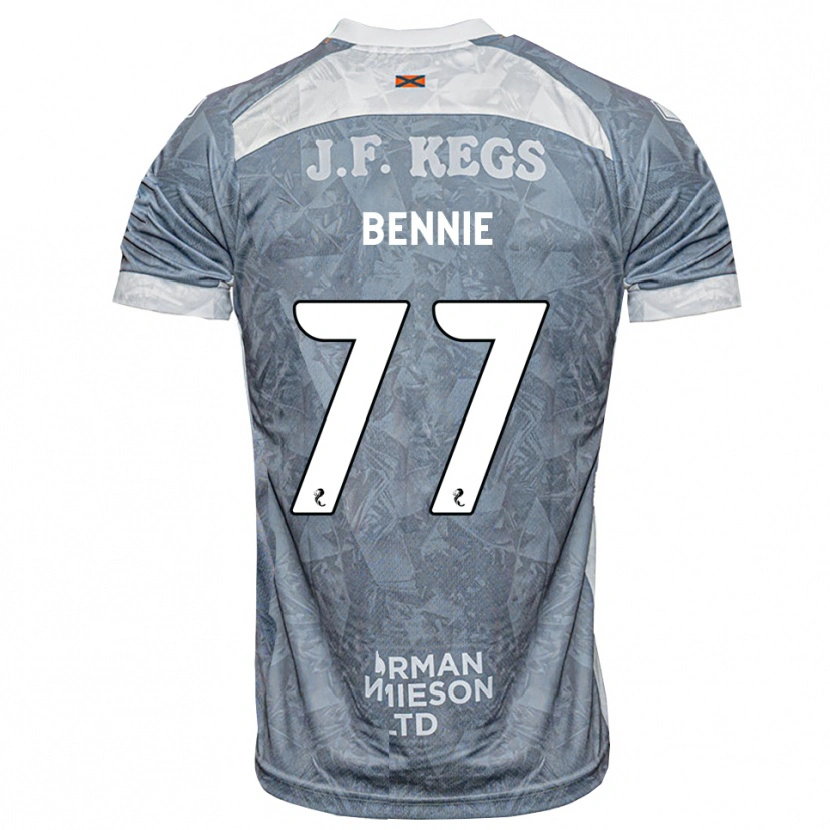 Danxen Dzieci Daniel Bennie #77 Jasny Szary Łupek Wyjazdowa Koszulka 2026/27 Koszulki Klubowe