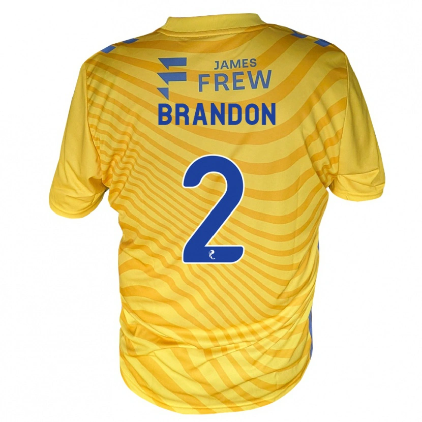 Danxen Dzieci Jamie Brandon #2 Królewski Niebieski Żółty Wyjazdowa Koszulka 2026/27 Koszulki Klubowe
